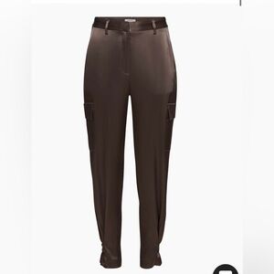Refined Satin Cargo Pant
High-waisted, satin cargo pants